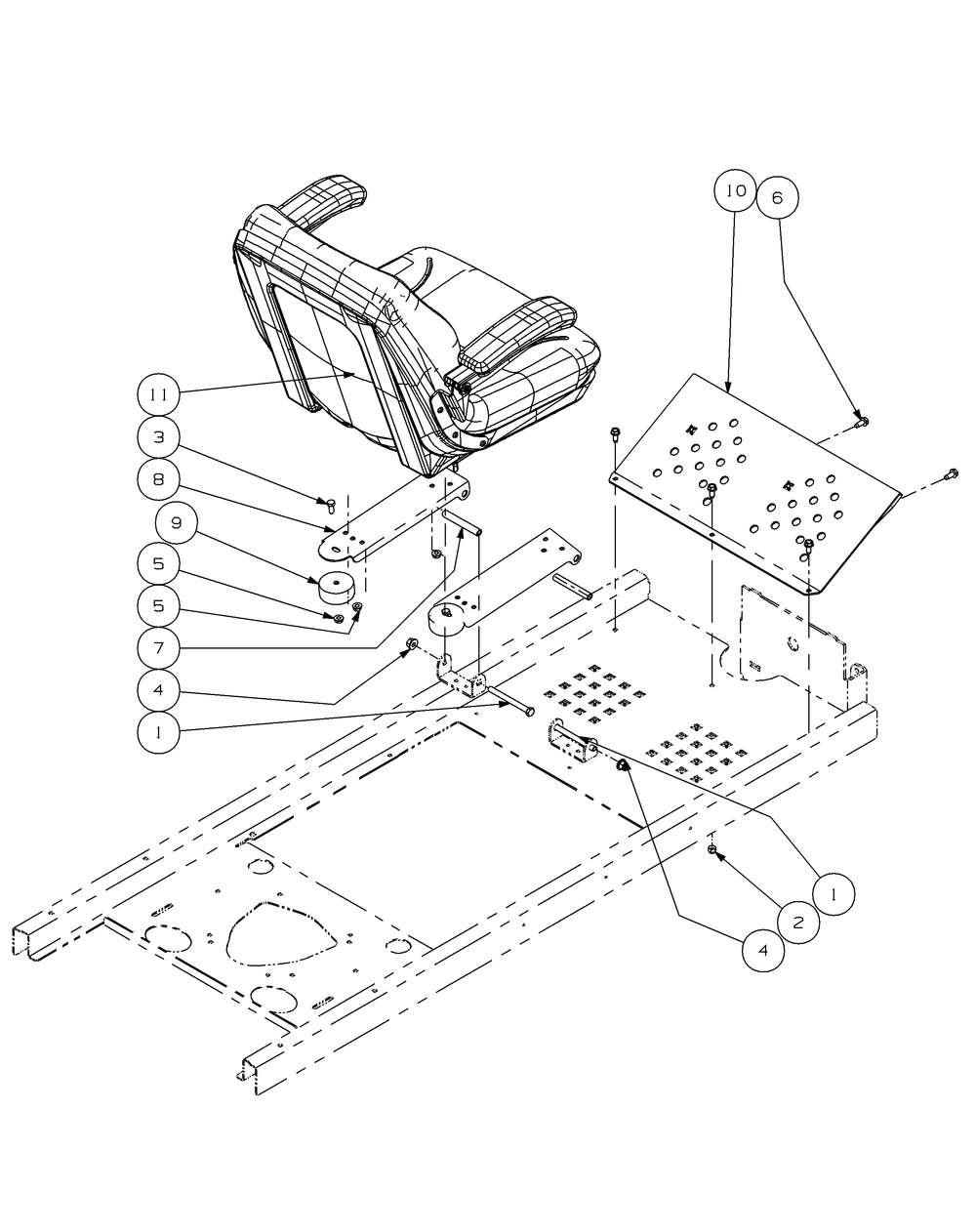 Seat Assembly 50 2008 And Before Diagram and Parts List for Z-FORCE50 17AF3AGP-17AF3AGP010 Cub Cadet Lawn Tractor
